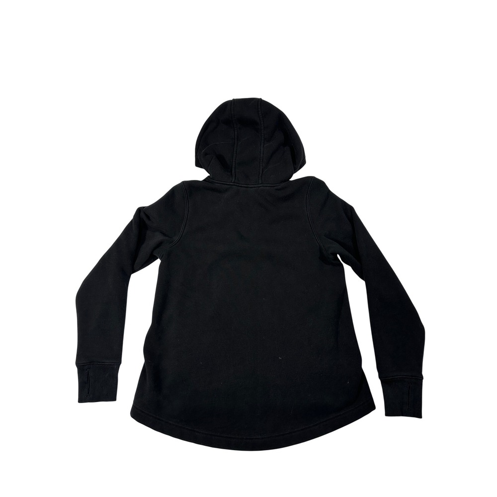 Athleta Womens Karma Black Half Zip Fleece Lined Hoodie Sweatshirt XS Thumbholes - Picture 4 of 11